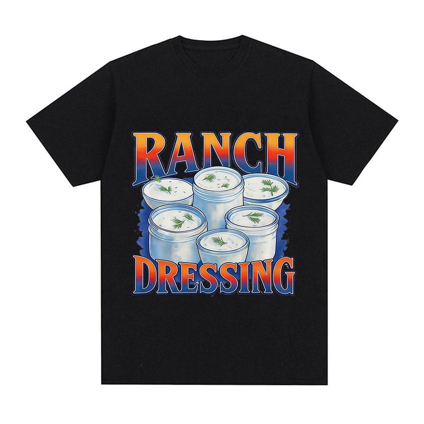 

Funny Ranch Dressing Retro Meme Graphic TShirt Unisex Women Casual ONeck Short Sleeve T Shirts Vintage Oversized Cotton Tee Shirt 4XL