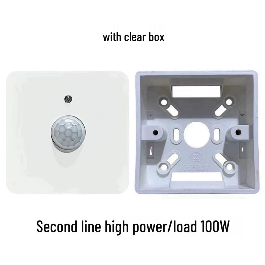 Type 86 Infrared Sound & Light Control with Human Body Sensor 220V Corridor Delay Switch