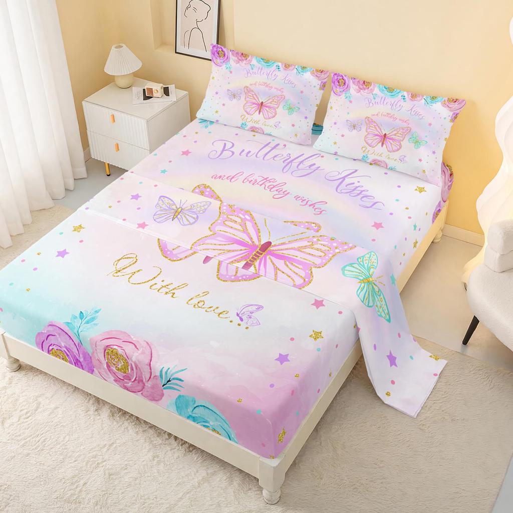 Excavator Mattress Bed Sheet Four-piece Set Boys Excavator Bedding Set Bedroom Room Decoration