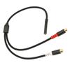 3,5 mm Dişi - 2 RCA Dişi Kablo 2 Yönlü Transfer 24 Ayar Altın Kaplama HiFi Stereo RCA Y Ayırıcı Kablo