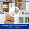 6/10/15Pcs Invisible Cabinet Door Magnet with Screw Ultra-Thin Stainless Steel No Drilling Adhesive Magnetic Drawer Closet Sliding Door Catch Latch