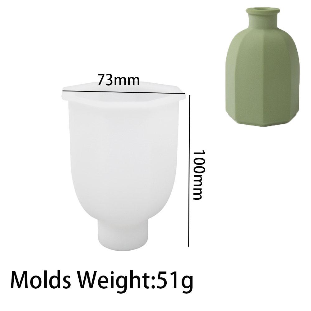 DIY Vases Silicone Mold Pottery Cement Planter Crafts Molds Crystal Epoxy Resin Plaster Concrete Flower Pot Mould Home Decor