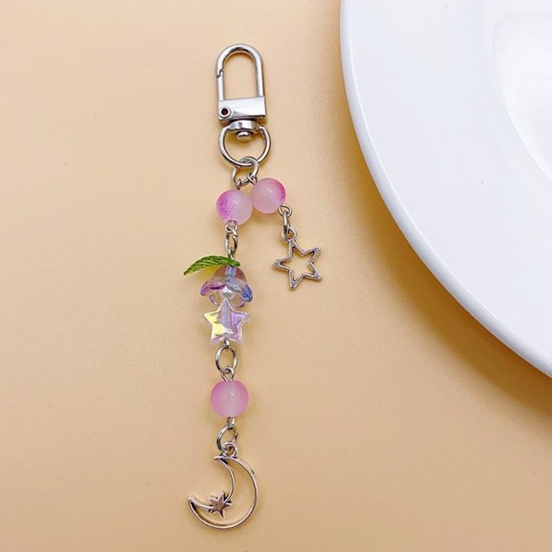 Elegante Maiglöckchen Handyketten Perlen-Handy-Lanyard Schlüsselanhänger Einfache Tragbare Handy-Taschen Rucksack Schlüsselhalter Dekoration