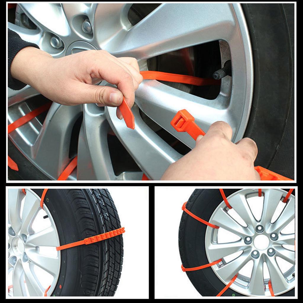 Protiskluzové univerzální kolo pro přilnavost pneumatiky Protiskluzové sněhové řetězy Pás lanka Zimní pneumatiky Venkovní nouzový řetěz Odolný 10x