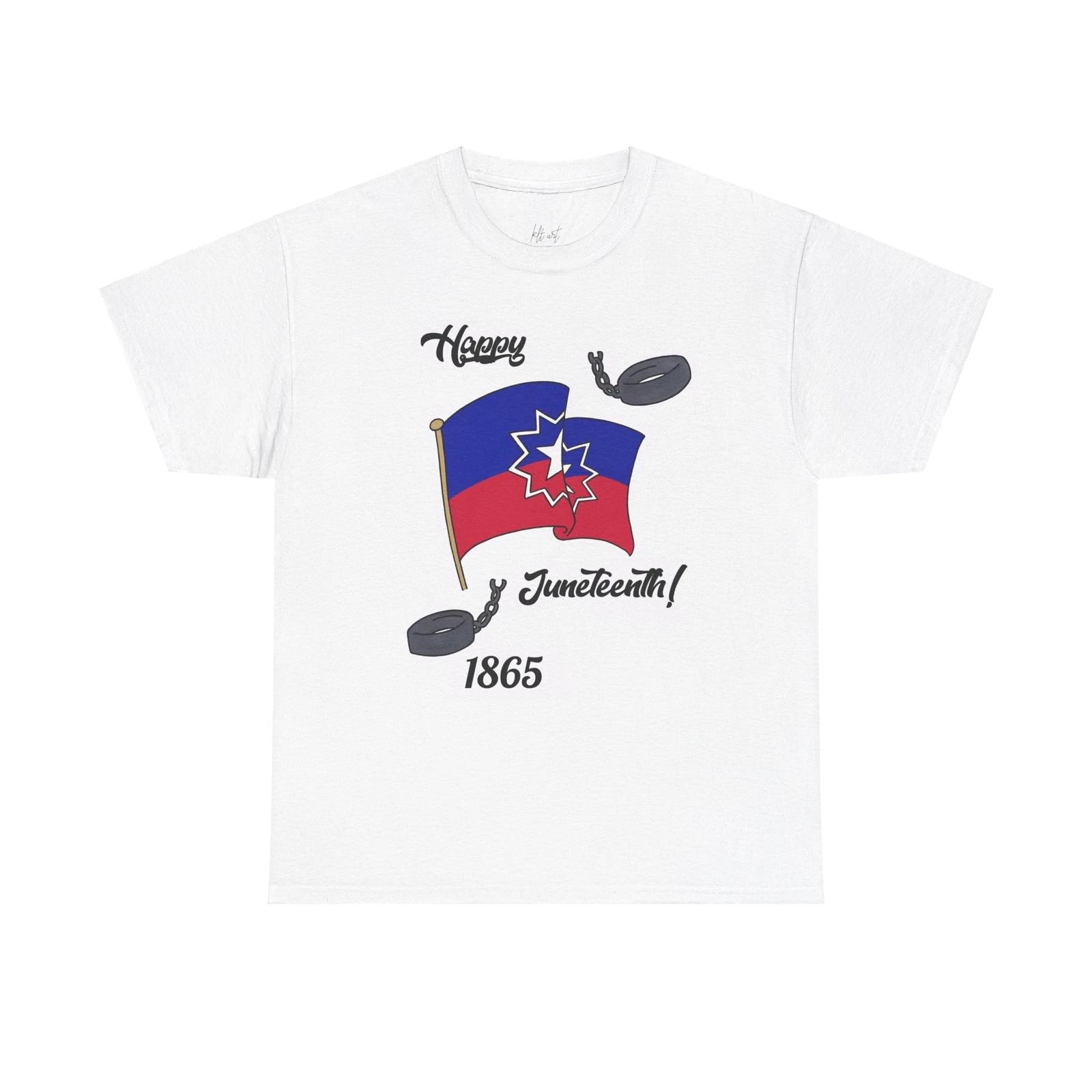 “Happy Juneteenth 1865” Illustration Unisex Graphic T-Shirt S