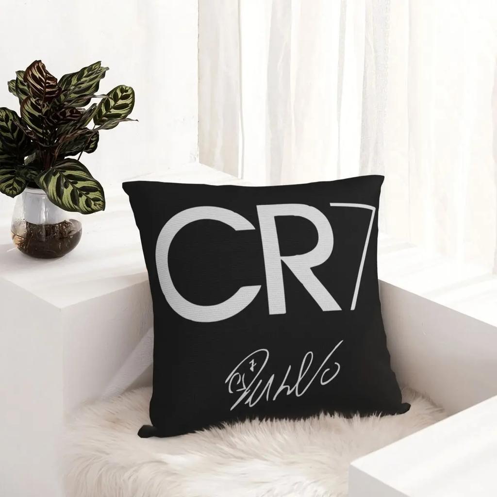 Soccer Ronaldo Signature Pillowcase Double-sided Printing Cushion Cover Decoration Pillow Case Cover Living Room