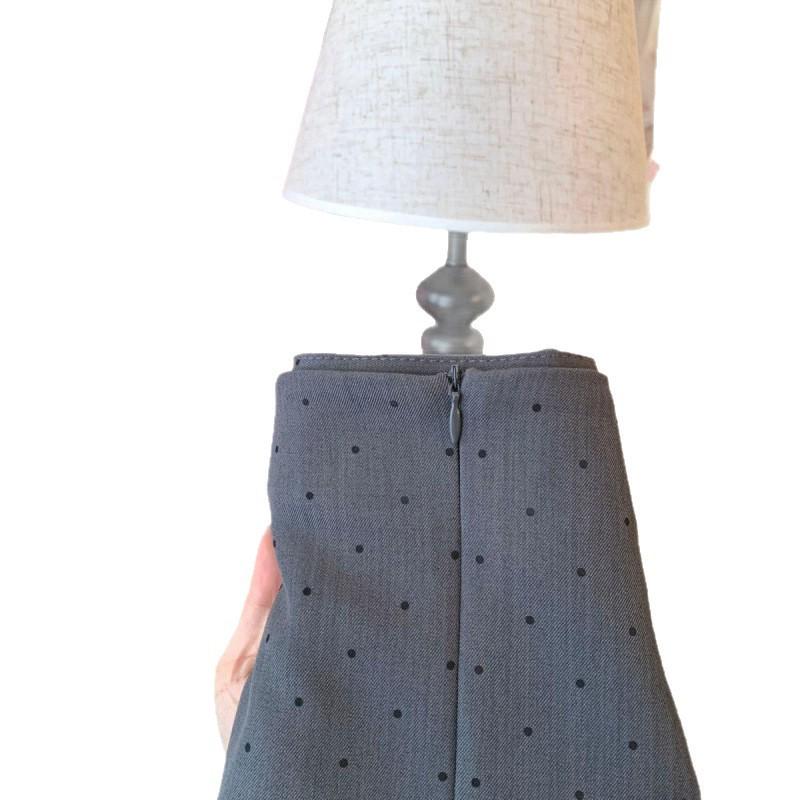 Lace Patchwork Polka Dot High Waist A-Line Skirt - Spring/Summer Anti-Exposure Slimming Hip-Hugging Style for Women