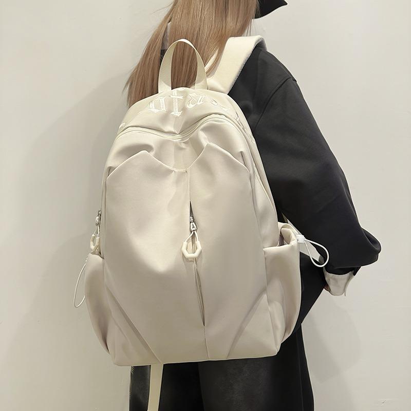 Schultasche Mittelschule Mädchen Oberschule College-Studenten Hoher Wert Briefstickerei Mori Klein Frisch Freizeit Reise Rucksack