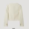 She Z Miss Round Wool Blend Tweed Jacket Swwjkp11700 Cr