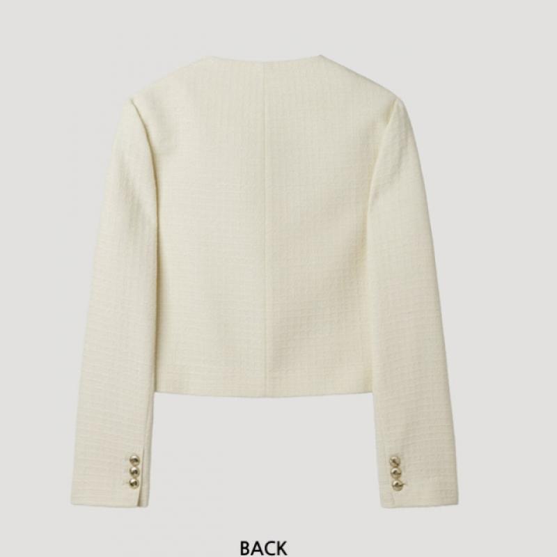 She Z Miss Round Wool Blend Tweed Jacket Swwjkp11700 Cr