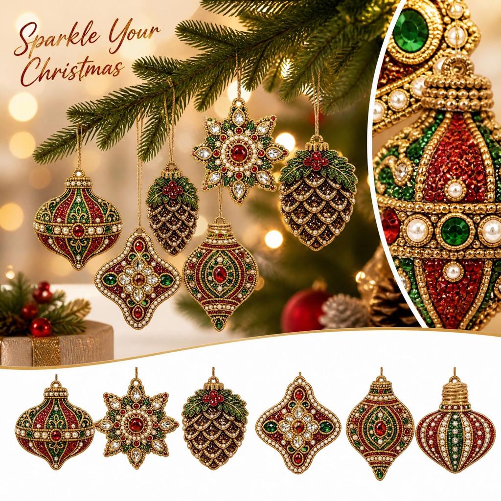 Ornament Set - DIY Christmas Tree Hanging Decorations, Kit for Christmas Decoration