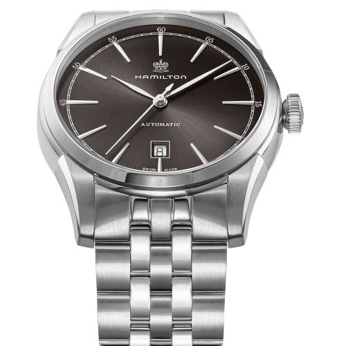 Hamilton American Classic Spirit of Liberty Watch, Gray Dial, Stainless Steel, Sapphire Crystal, Automatic, 5 ATM Water Resistance, 41mm, Swiss Made,