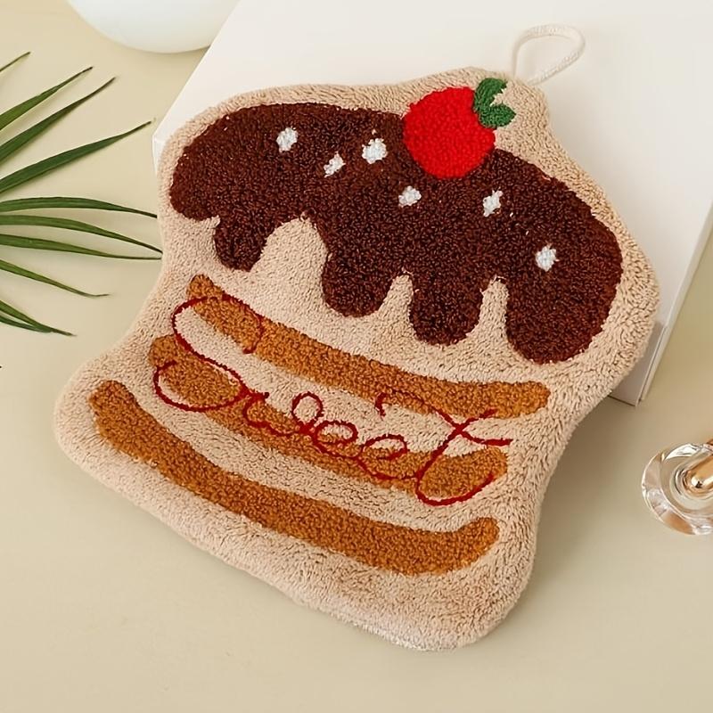 Coral Fleece Cartoon Towel, Hanging Absorbent Quick Dry Hand Towel for Kitchen Bathroom