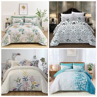 Florals Duvet Cover Set Quilt Cover Bedding Set Single Double King Pillow Cases