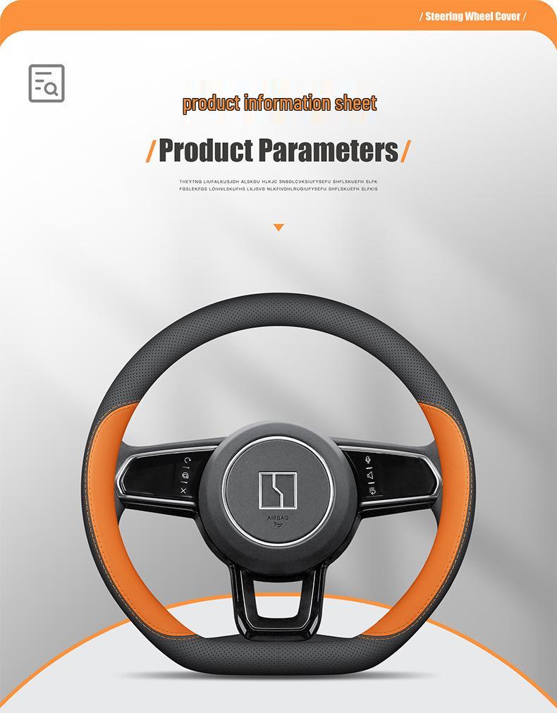 Funda para Volante Jike 7X: Cuero Genuino Ultra Fino, Todas las Estaciones, Ajuste Universal para Modelos 007, 001, 009MIX.