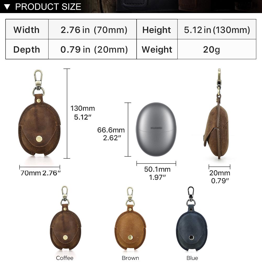 CONTACTS FAMILY Huawei FreeBuds 5 Case Genuine Leather Shockproof Earphone Hearphone Accessories Box FreeBuds 5 Cover