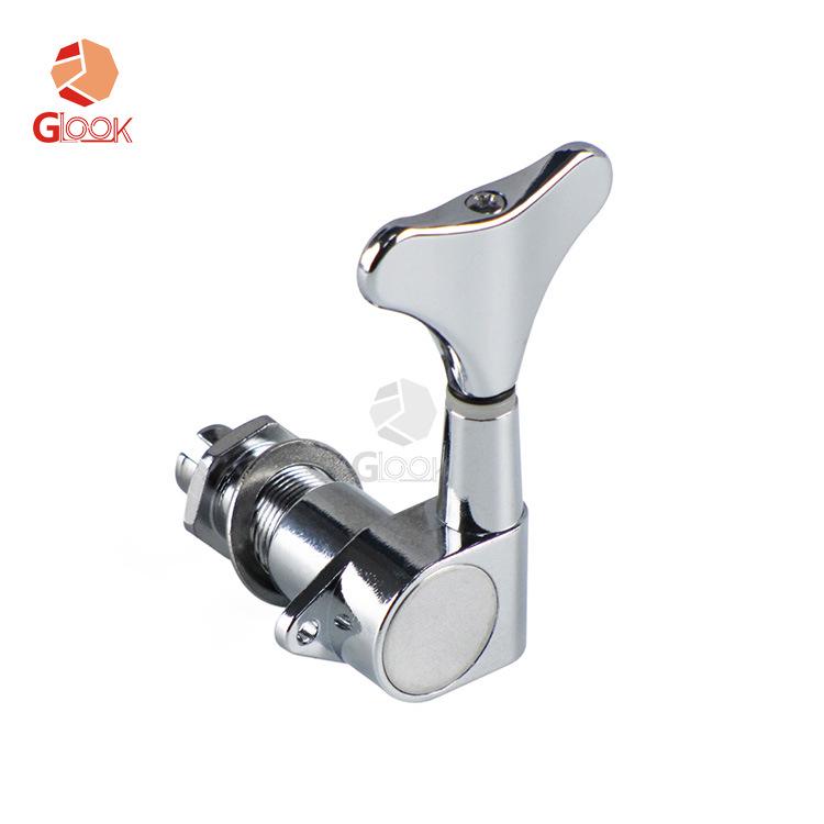 Fully Enclosed Electric Bass String Tuners with String Pegs and Machine Heads