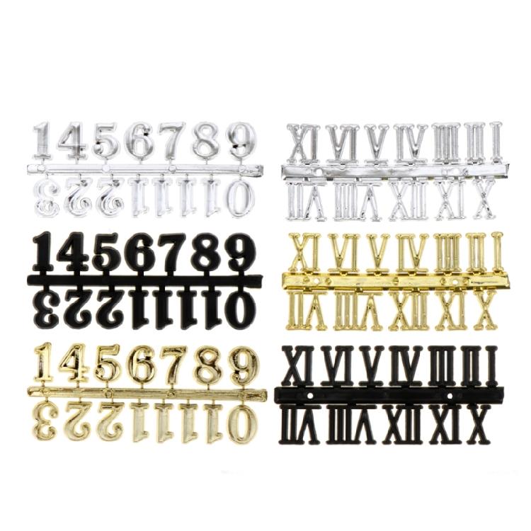 DIY Clock Number Arabic Roman Numerals Digital Clocks Needle Hands Clock Sticker