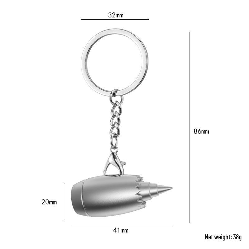 Creative Metal Airplane Keychain - Miniature Engine Pendant & Aviation Gift