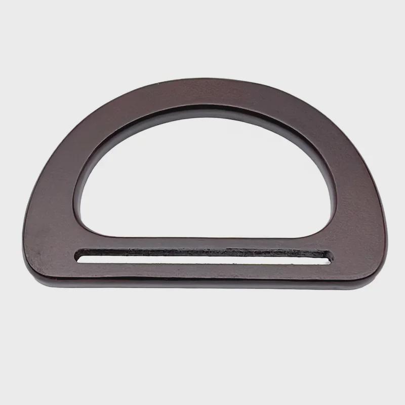"Handmade Wooden Bamboo Round D-Shaped Bag Handle Gift Box"
