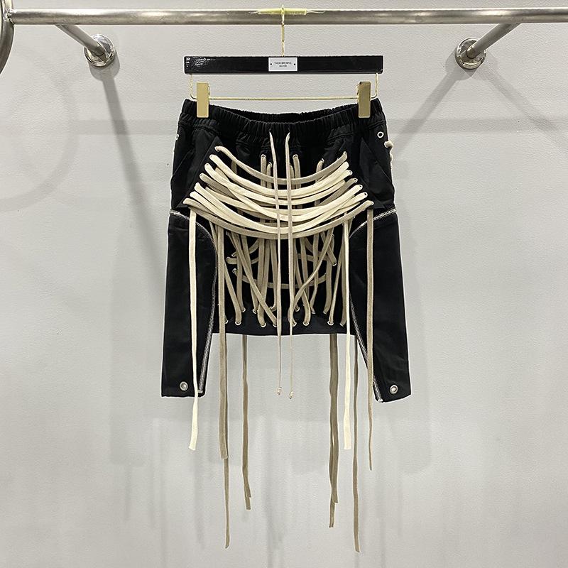 

Женская облегающая юбка в стиле «Кросс-мумия» с плетеной веревкой от SUBHUMAN M чёрный