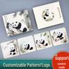 OIMG Giant Panda Silk Coaster Gift Set