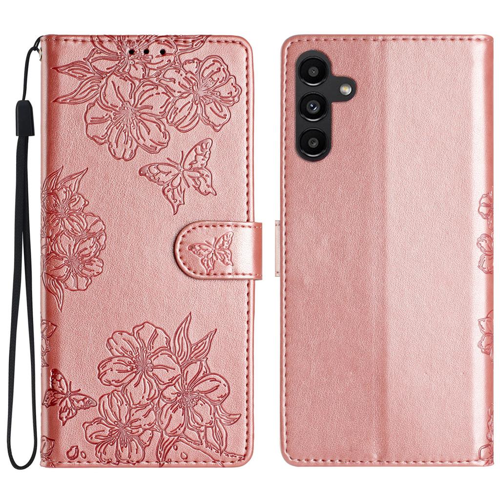 For Samsung Galaxy A26 5G Case Butterfly Flower Drop-Proof PU Leather Wallet Phone Cover