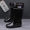 Rain Shoes Men's Autumn and Winter Waterproof and Non-slip Bundle Mouth Velvet High Rubber Shoes Men's Kitchen Fishing Work Outdoor Water Shoes