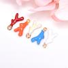 10Pcs Alloy Enamel Antler Shaped Charms Pendant Jewelry Making Craft Accessory