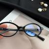 Oval Tortoiseshell Colored Blue Light Resistant Glasses Retro Style Anti Fatigue Computer Glasses Transparent Frame for Neutral