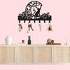 Bird on Branch Metal Wall Hook Set 7 Prong Coat Key Rack Nature Inspired Decorative Organizer for Entrance Hall Bedroom Living Room