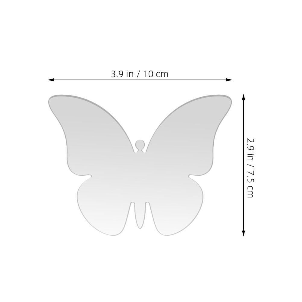 

12Pcs Acrylic Butterfly Place Cards Elegant Transparent Wedding Table Signs Reusable DIY Blank Name Cards for Reception Party