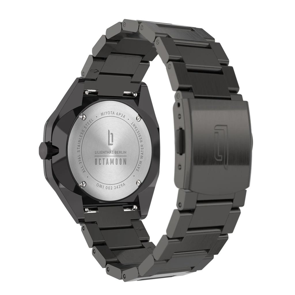 Lilienthal Berlin Faza Księżyca Wyprodukowano w Zegarek na rękę, Niemcy, OM1-002-B040FB