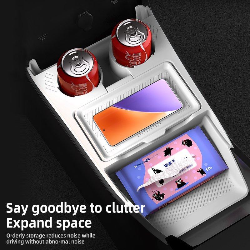 Car Center Console Lower Storage Box Glasses Holder Tray Interior Organizer For Geely Galaxy E5 EX5 EM-i 2024 2025 2026