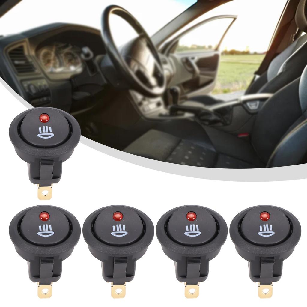 Car Truck Red Led Fog Light Lamp On Off Rocker Switch