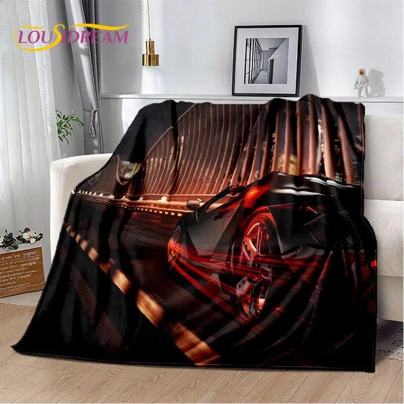 Sports Car Concept Car Soft Plush Blanket,Flannel Blanket Throw Blanket for Living Room Bedroom Bed Sofa Picnic Cover Bettdecke