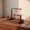 Wooden Bracelet Holder with Tray MultiFunctional Crossbar Jewelry Stand SpaceSaving Countertop