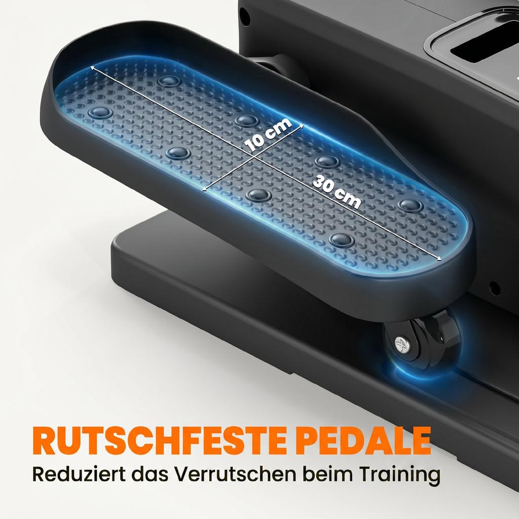 Mini Elliptical Trainer for Home Under-Desk Electric Cross Trainer with Remote Control LED Display 12 Speeds