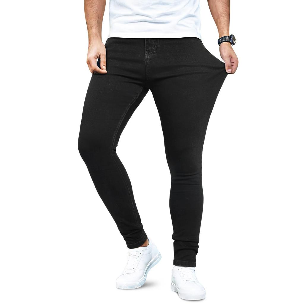 GINGTTO Stretch Skinny Slim Size 32 Men's Jeans, Fit,