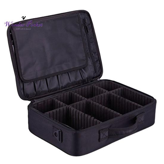 

Косметичка большой емкости, портативная сумка для хранения из оксидированной ткани с регулируемыми разделителями для женщин I