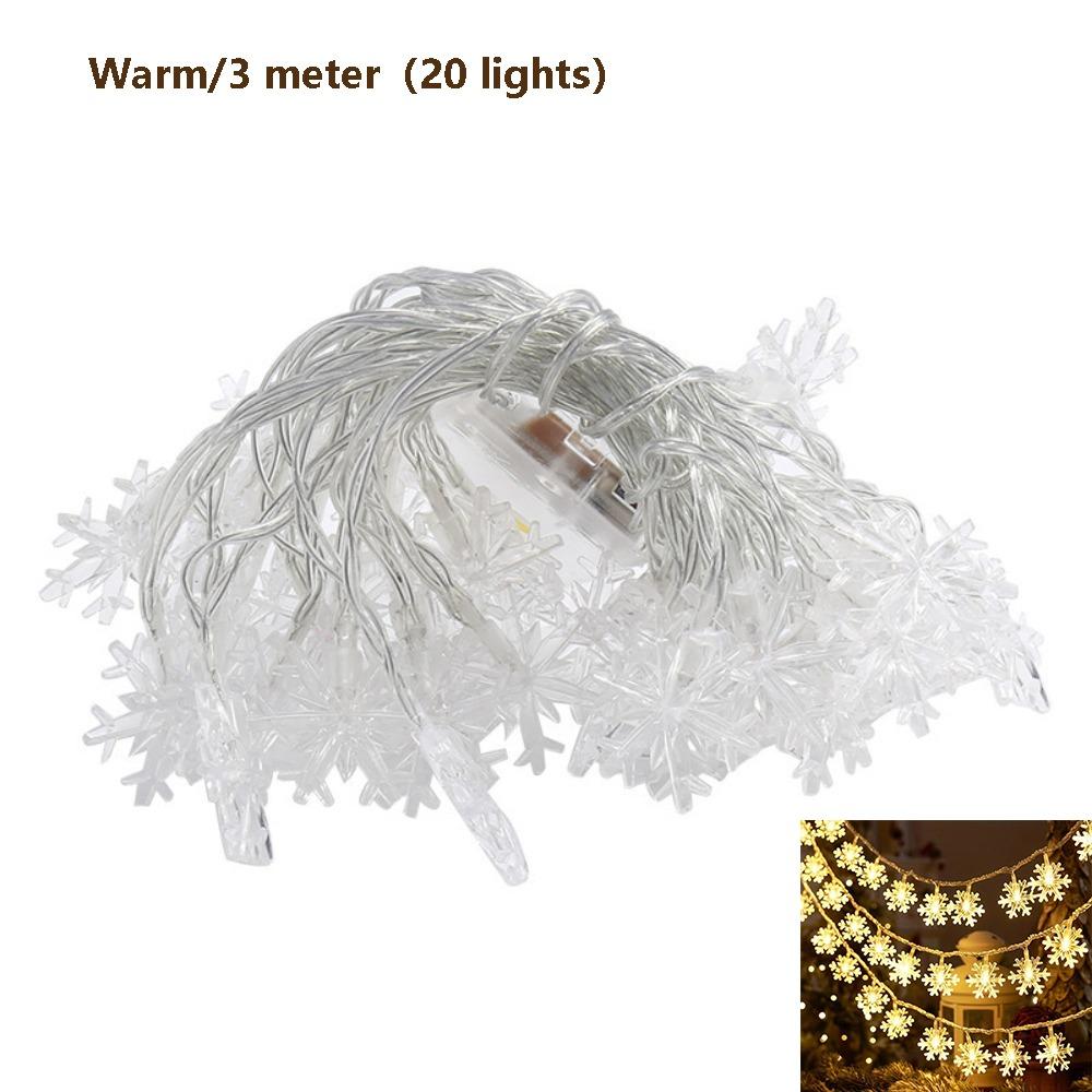 Battery Version LED Curtain Lights Snowflake Tree Decor Lamp New Year Atmosphere Lamp  Home Decor