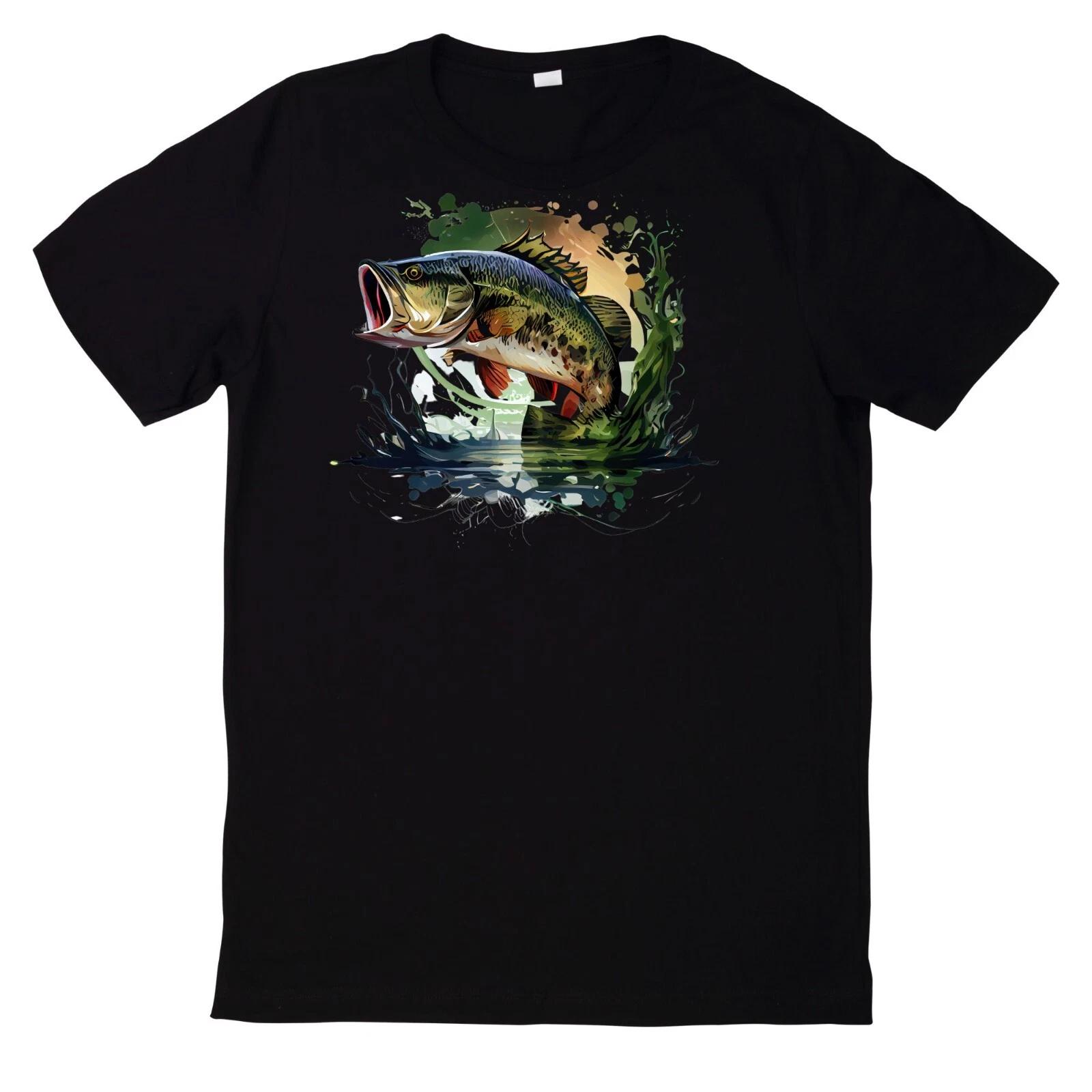 T-Shirt Lustiges Angler Fisch Motiv L