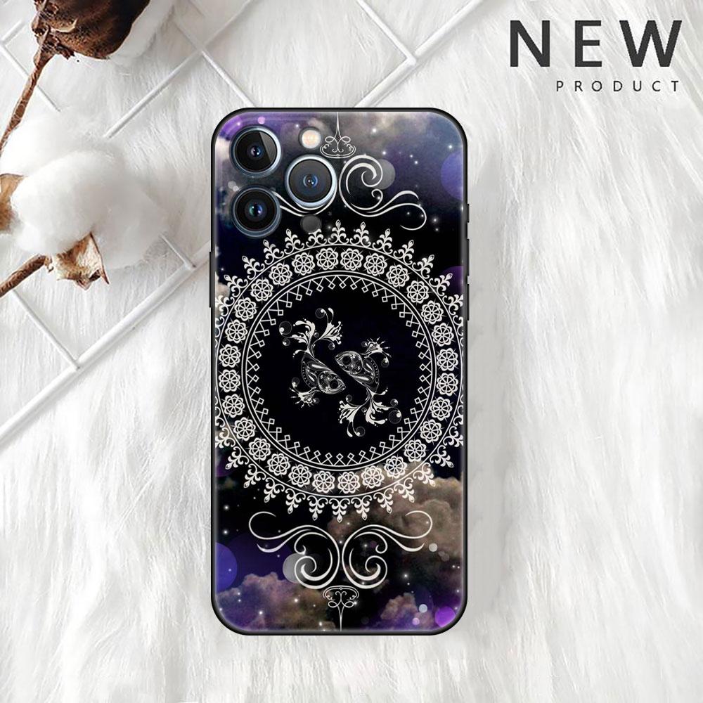 Mandala 12 Constellations Case For Apple iPhone 14 Pro Max 13 11 12 Mini SE 7 8 Plus X XS 6 6S Silicone Phone Cover Soft Funda