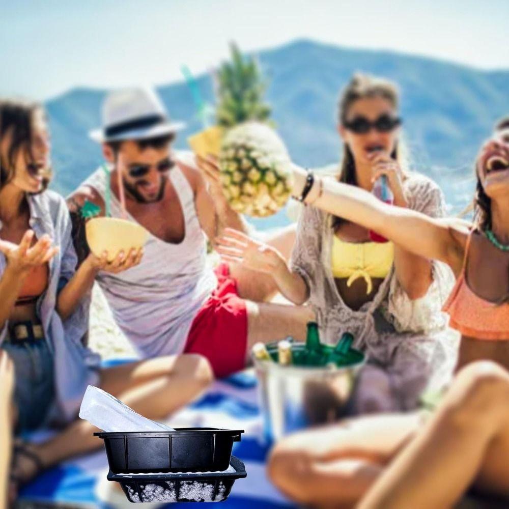 Foldable Silicone Ice Mold Non-Stick Extra Large Ice Box Dishwasher Safe Big Ice Tray Tub