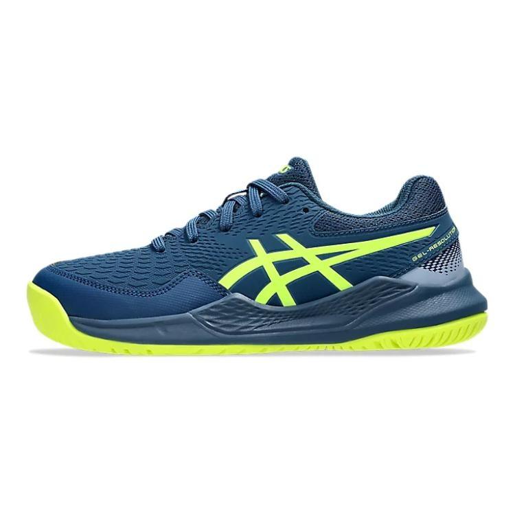 (GS) ASICS Gel-Resolution 9  Mako Blue Safety Yellow  Kids  1044A067-404 EU 37