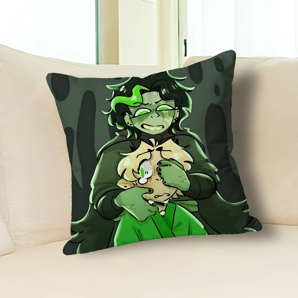 M-Morro and L-Lloyd Garmadon Polyester Printed Pillow Cover Square 30 40 45 50 60 65 cm Soft for Sofa Bed Car Home Decor