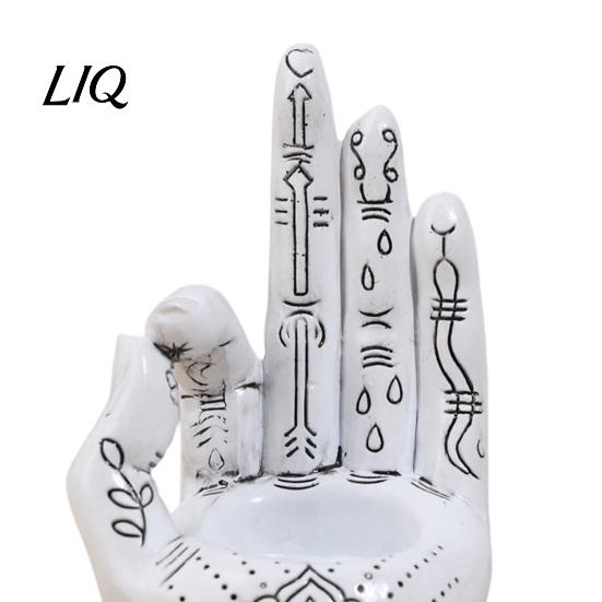 Einzigartiges Geschenk für Freunde Handlinienlesen Hand Räucherstäbchenhalter Harzstatue Dekorative Weihnachts Okkultisten Liebhaber Räucherstäbchen Antike Mystische Hand Skulptur