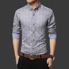 Men Shirt Plaid Print Long Sleeve Button Formal Single-breasted Warm Business Plus Size Autumn Top Male Clothes