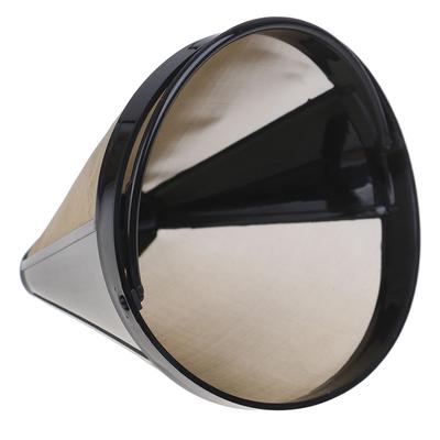 Filtro de café con mango de malla dorada lavable Filtro de café tipo cono reutilizable