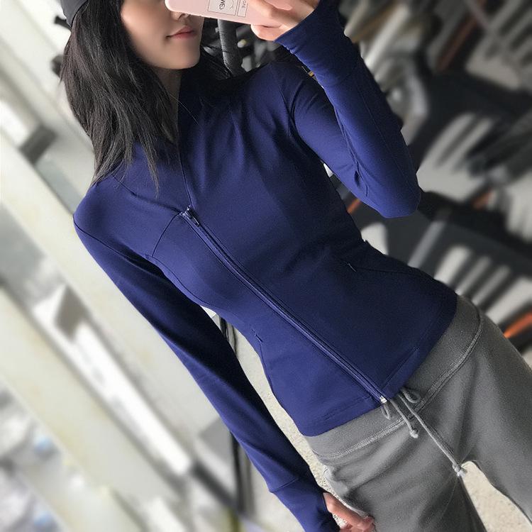 

Women s Quick-Dry Long Sleeve Zippered Fitness Jacket Medium чёрный